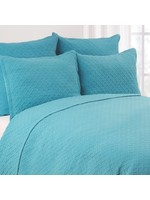 FULL/QUEEN, BASKETWEAVE AZUL QUILT SET