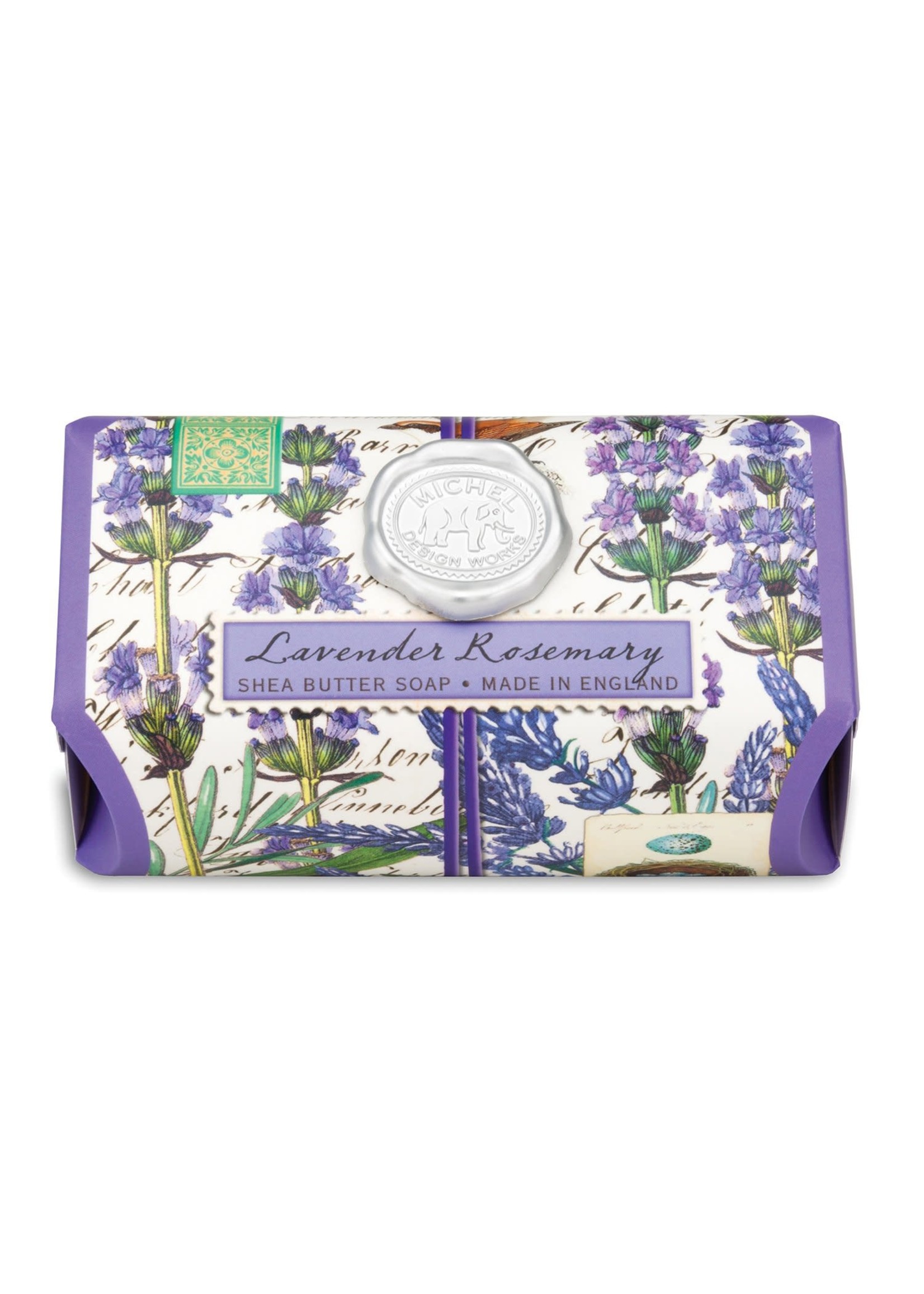 MICHELE DESIGN WORKS LAVENDER ROSEMARY LARGE BATH SOAP BAR
