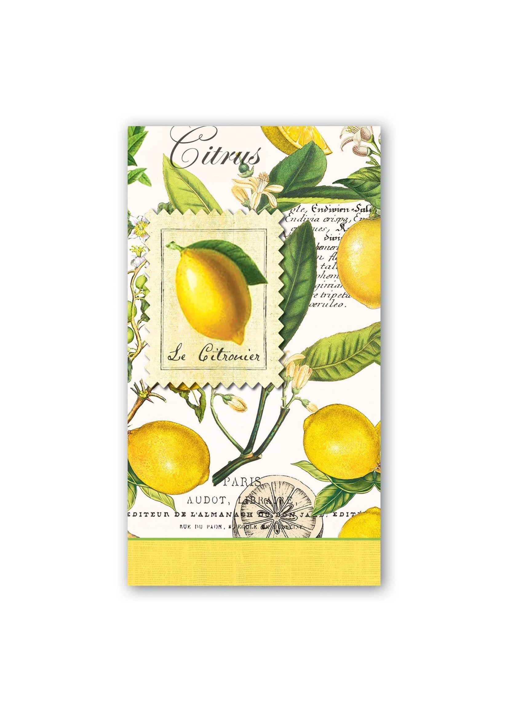 MICHELE DESIGN WORKS LEMON BASIL HOSTESS NAPKIN