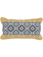 CLASSIC HOME NE FLORENCE SUNFLOWER/NAVY PILLOW 14X26