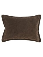CLASSIC HOME SLD RABAN SUEDE COCOA PILLOW 14X20