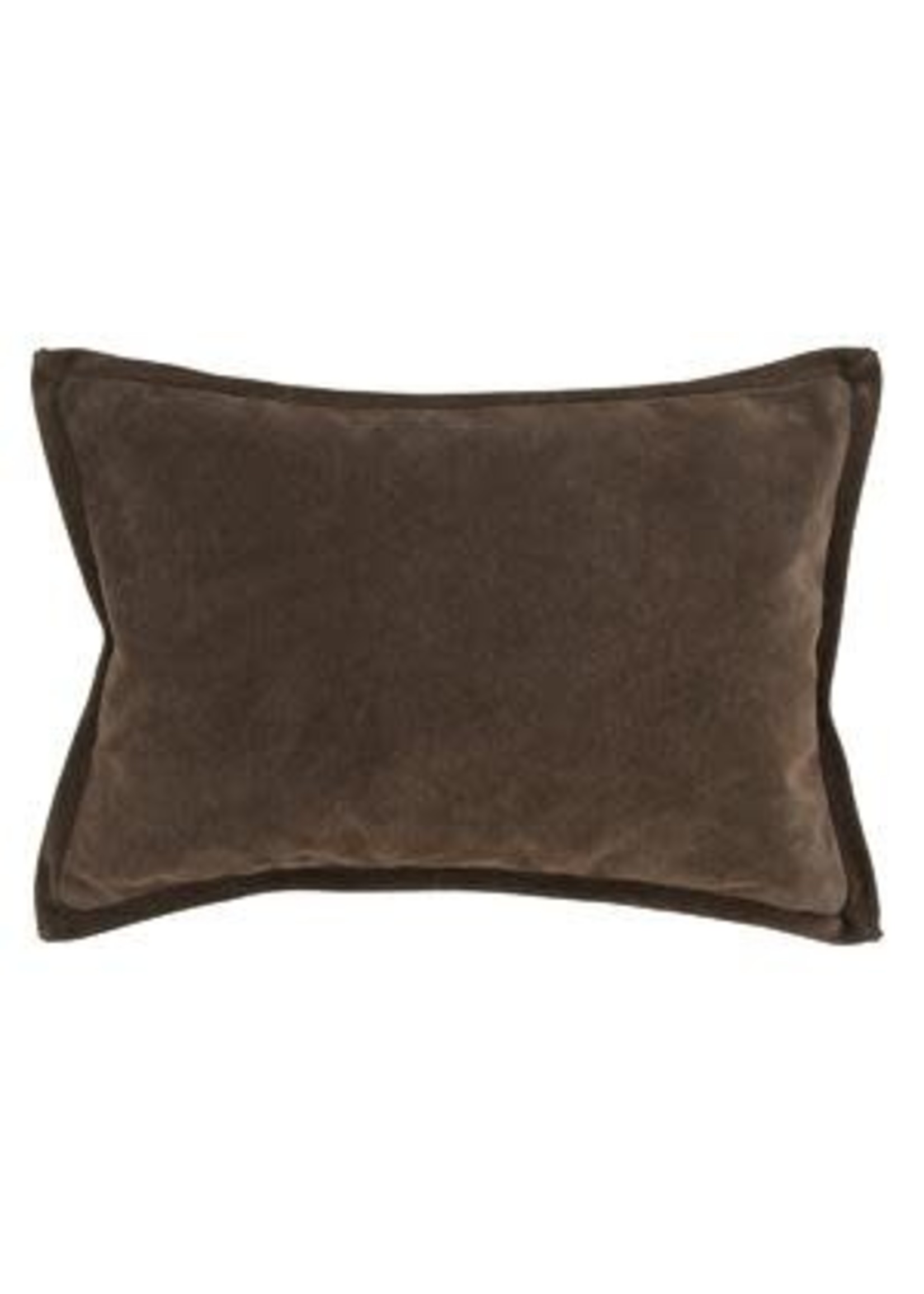 CLASSIC HOME SLD RABAN SUEDE COCOA PILLOW 14X20