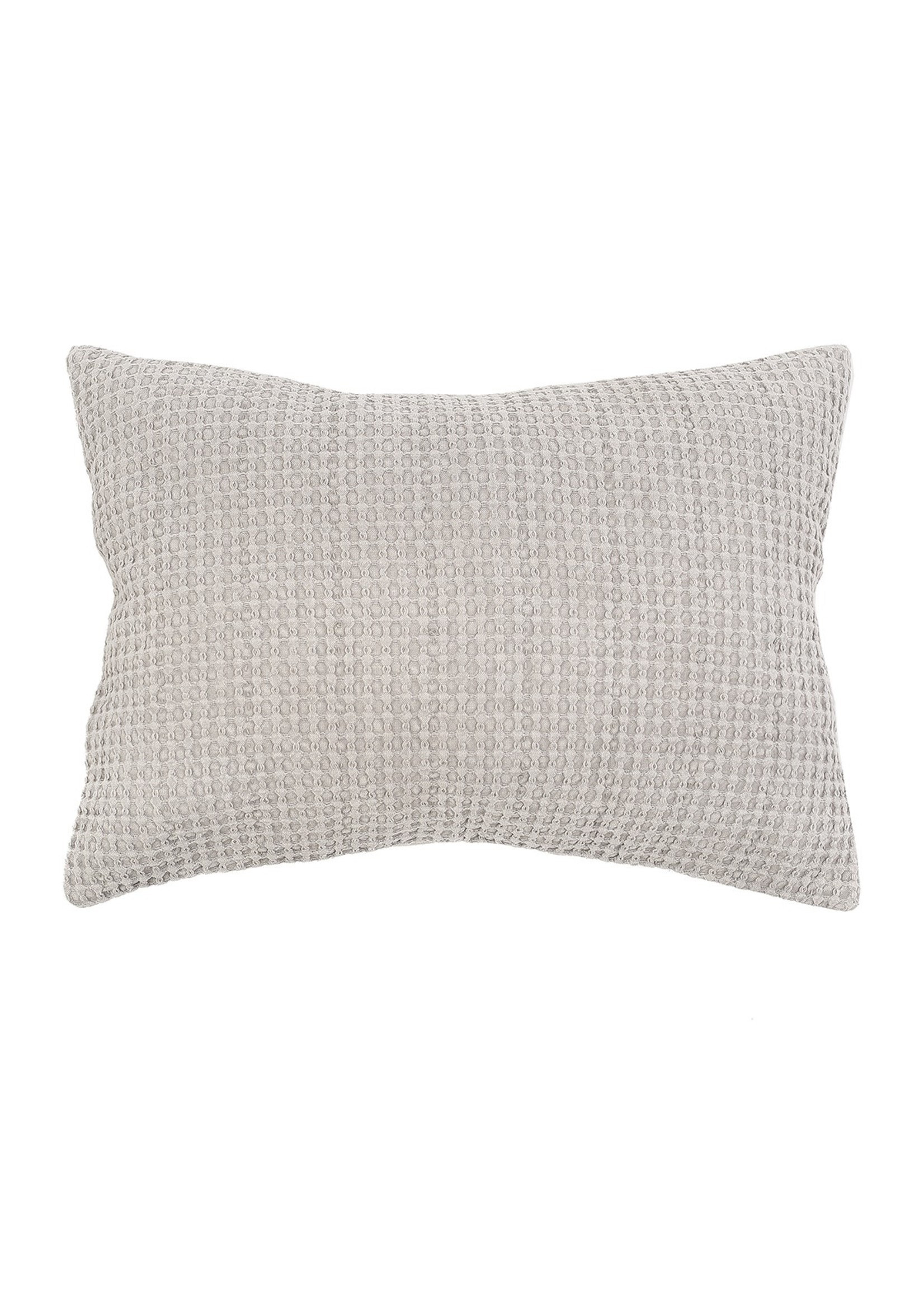 ELISABETH YORK EURO, WAFFLE  SHAM - PEARL GREY