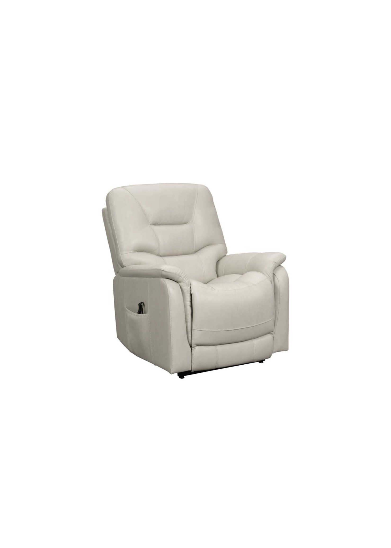BARCALOUNGER LORENCE VENZIA CREAM LIFT RECLINER W/ POWER HEADREST