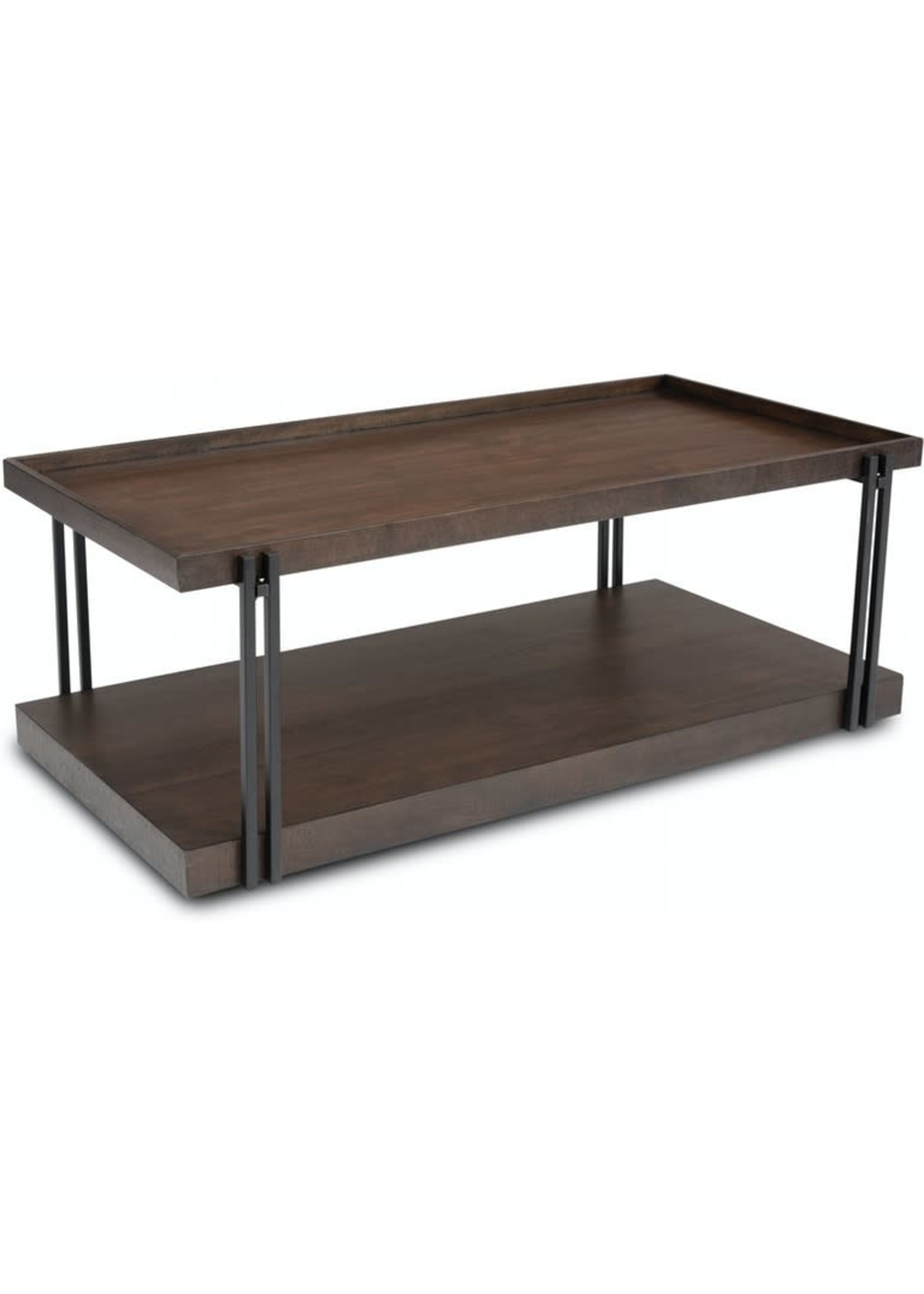 FLEXSTEEL PRAIRIE RECTANGULAR COFFEE TABLE W/ CASTERS