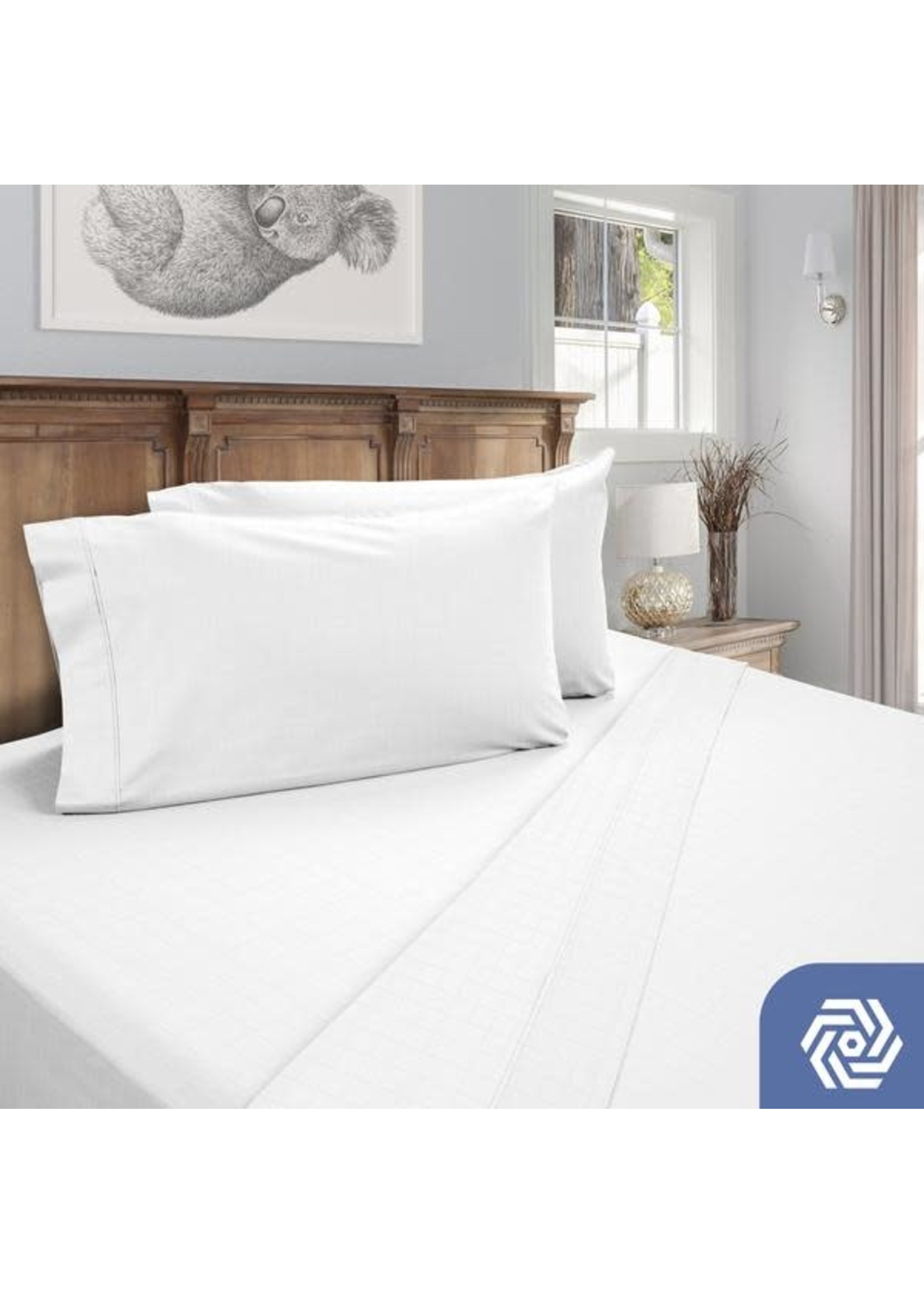 DREAMFIT KING, EGYPTIAN COTTON SHEET SET - SNOWFLAKE