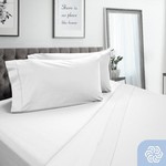 DREAMFIT SPLIT KING, PIMA COTTON SHEETS-WHITE