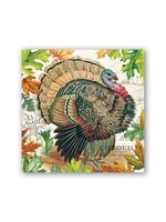 MICHELE DESIGN WORKS FALL HARVEST TURKEY COCKTAIL NAPKIN