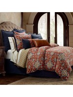 HIEND ACCENTS QUEEN, MELINDA 3PC WASHED LINEN COMFORTER SET