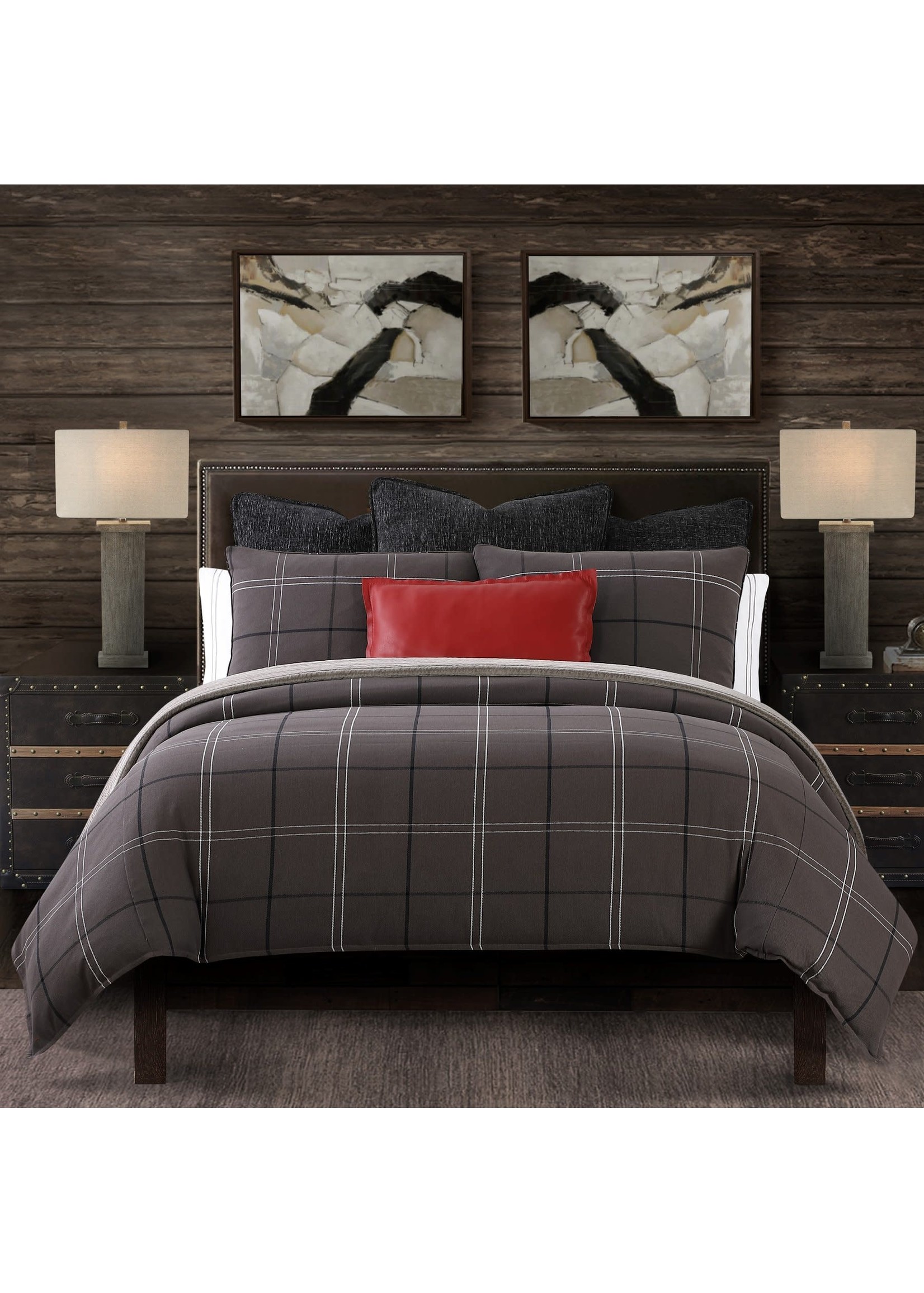 HIEND ACCENTS KING, HEATH 3PC COMFORTER SET