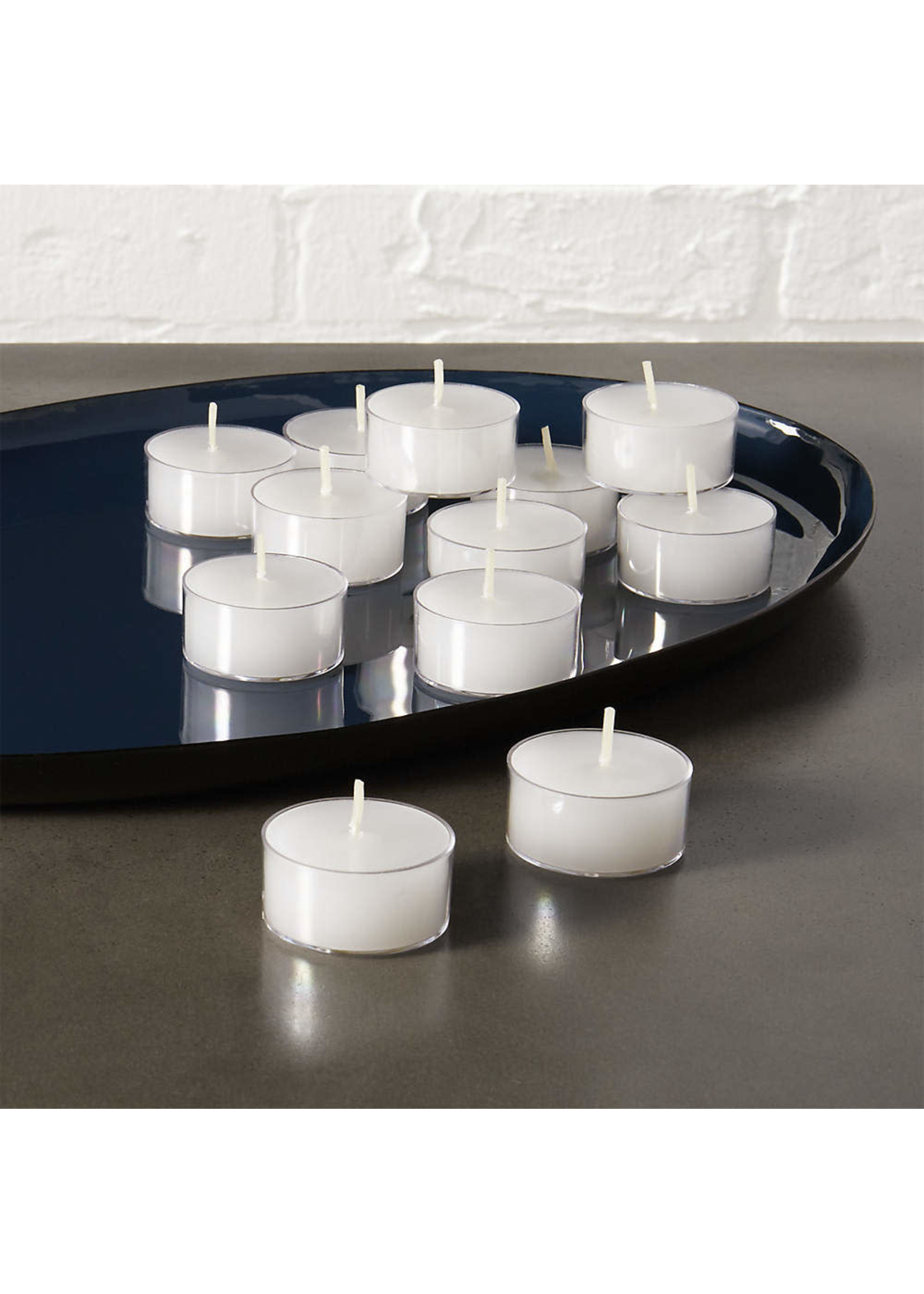 TEALIGHTS/SET 12, WHITE