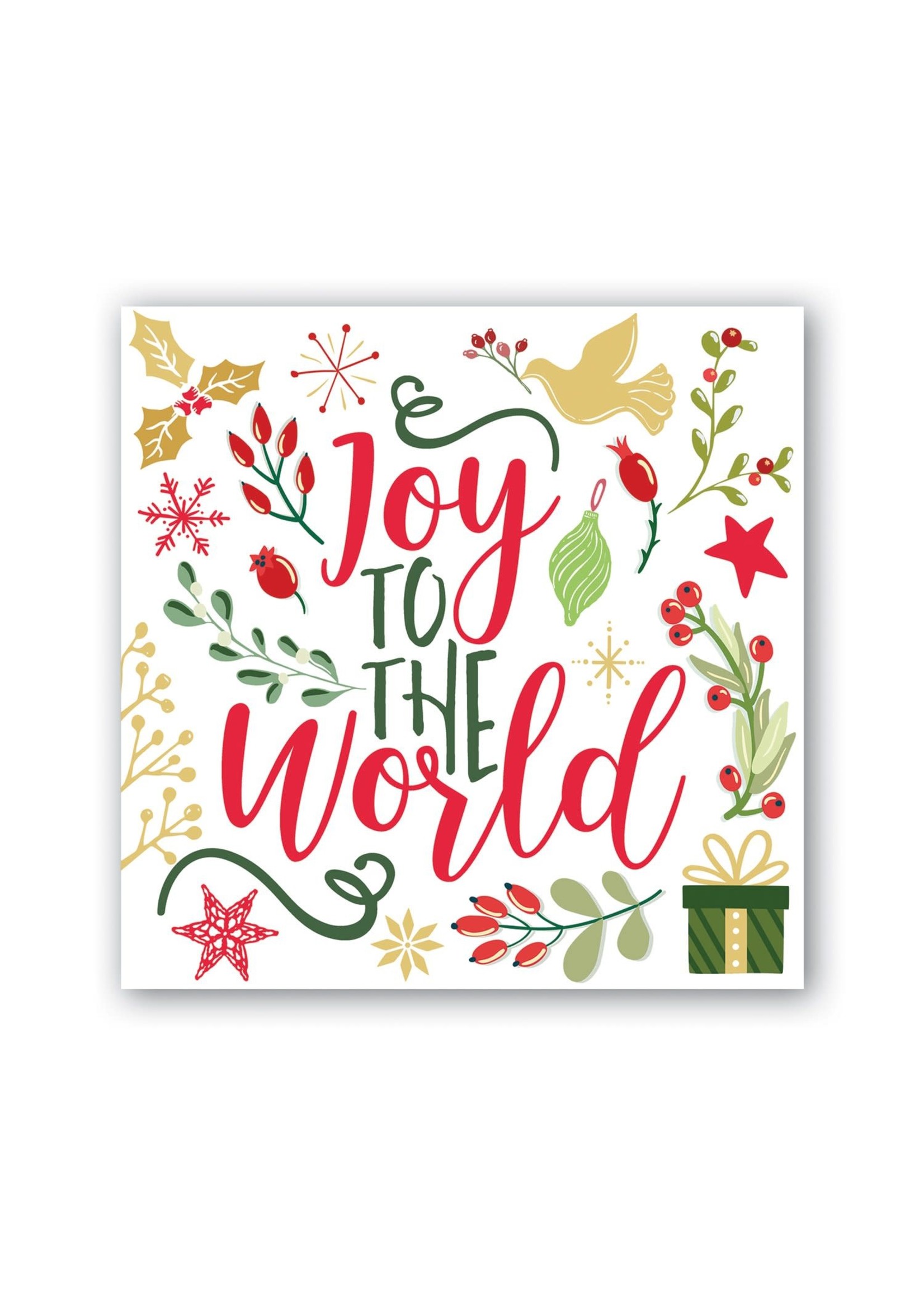 MICHELE DESIGN WORKS JOY TO WORLD COCKATIL NAPKIN