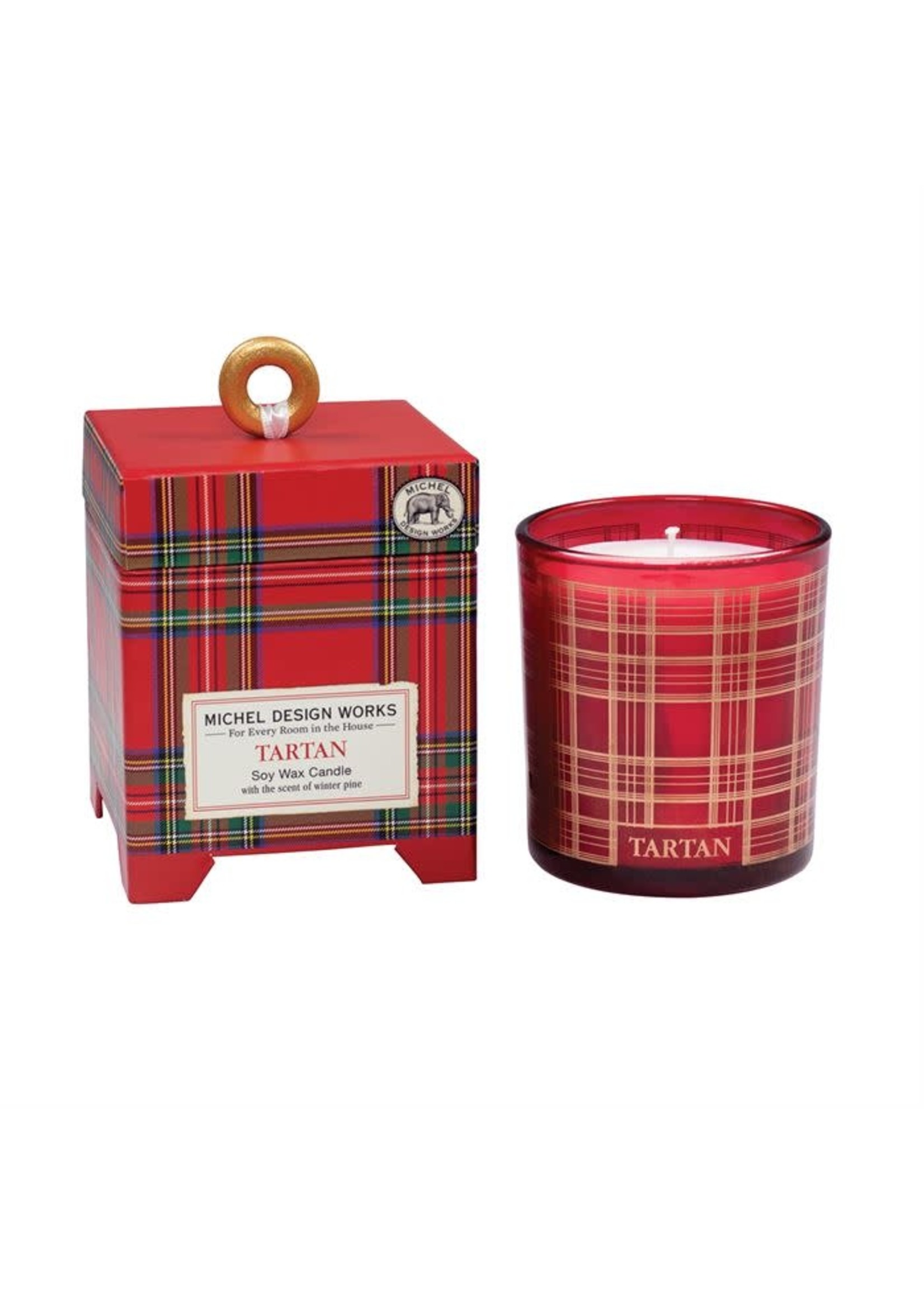 MICHELE DESIGN WORKS TARTAN SOY WAX CANDLE