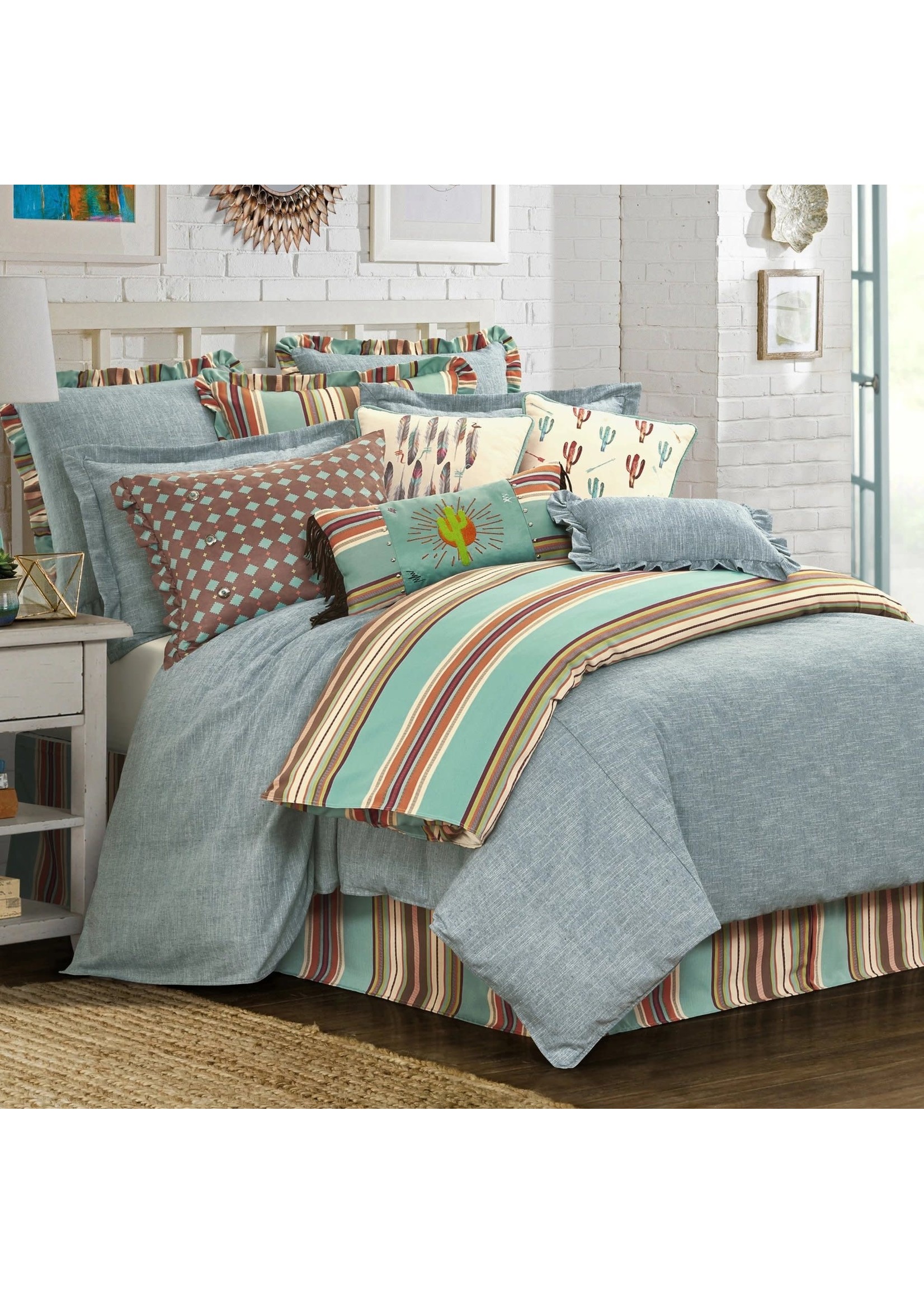 HIEND ACCENTS TWIN, CHAMBRAY COMFORTER SET