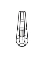 MERCANA BELLA LARGE BLACK METAL CAGE CANDLE HOLDER