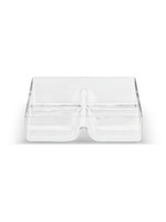 DEMDACO GLASS 4 SECTION DIVIDED SERVING DISH