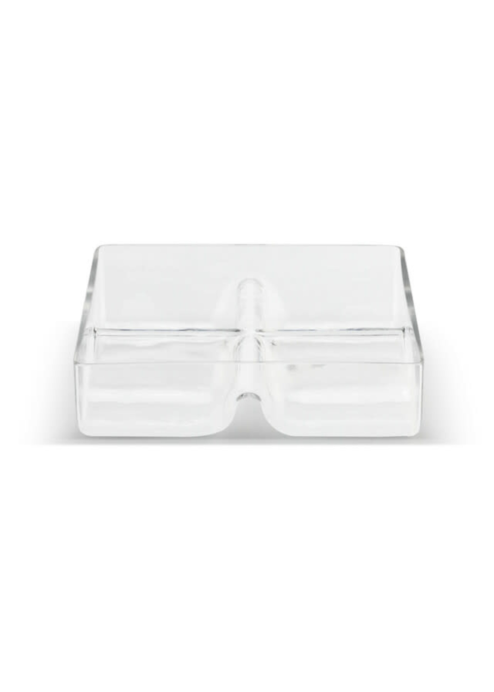 DEMDACO GLASS 4 SECTION DIVIDED SERVING DISH