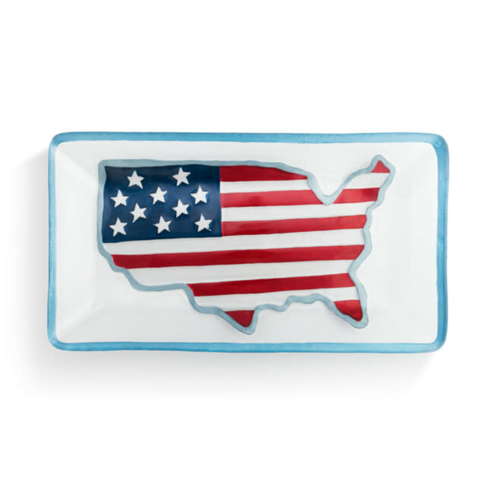 AMERICAN FLAG RECTANGLE PLATTER