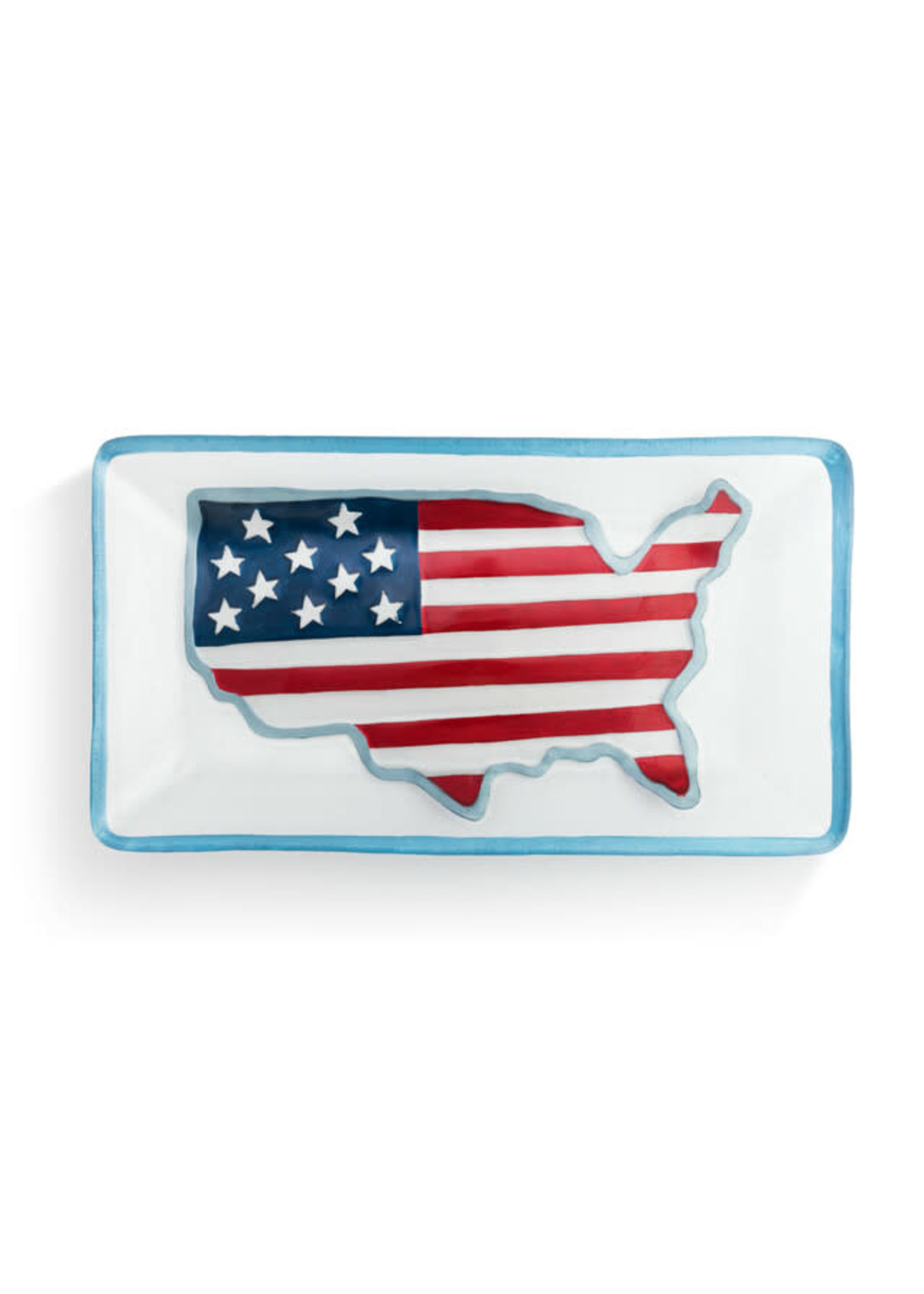 DEMDACO AMERICAN FLAG RECTANGLE PLATTER