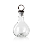 HAMMERED DECANTER W IRON STOPPER