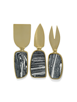 ZODAX AMALFI - BLACK, SET OF 3 CHEESE TOOL SET