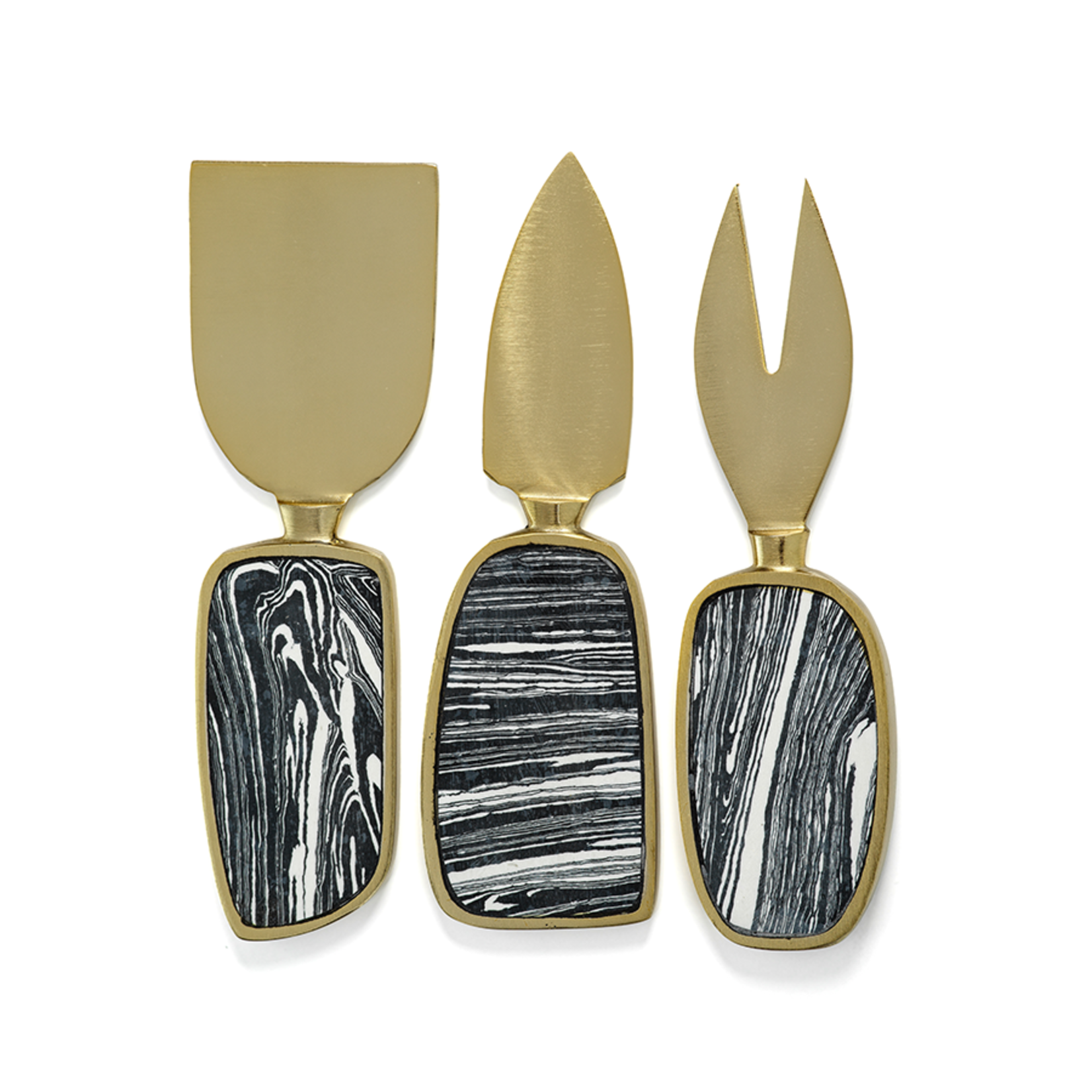 ZODAX AMALFI - BLACK, SET OF 3 CHEESE TOOL SET