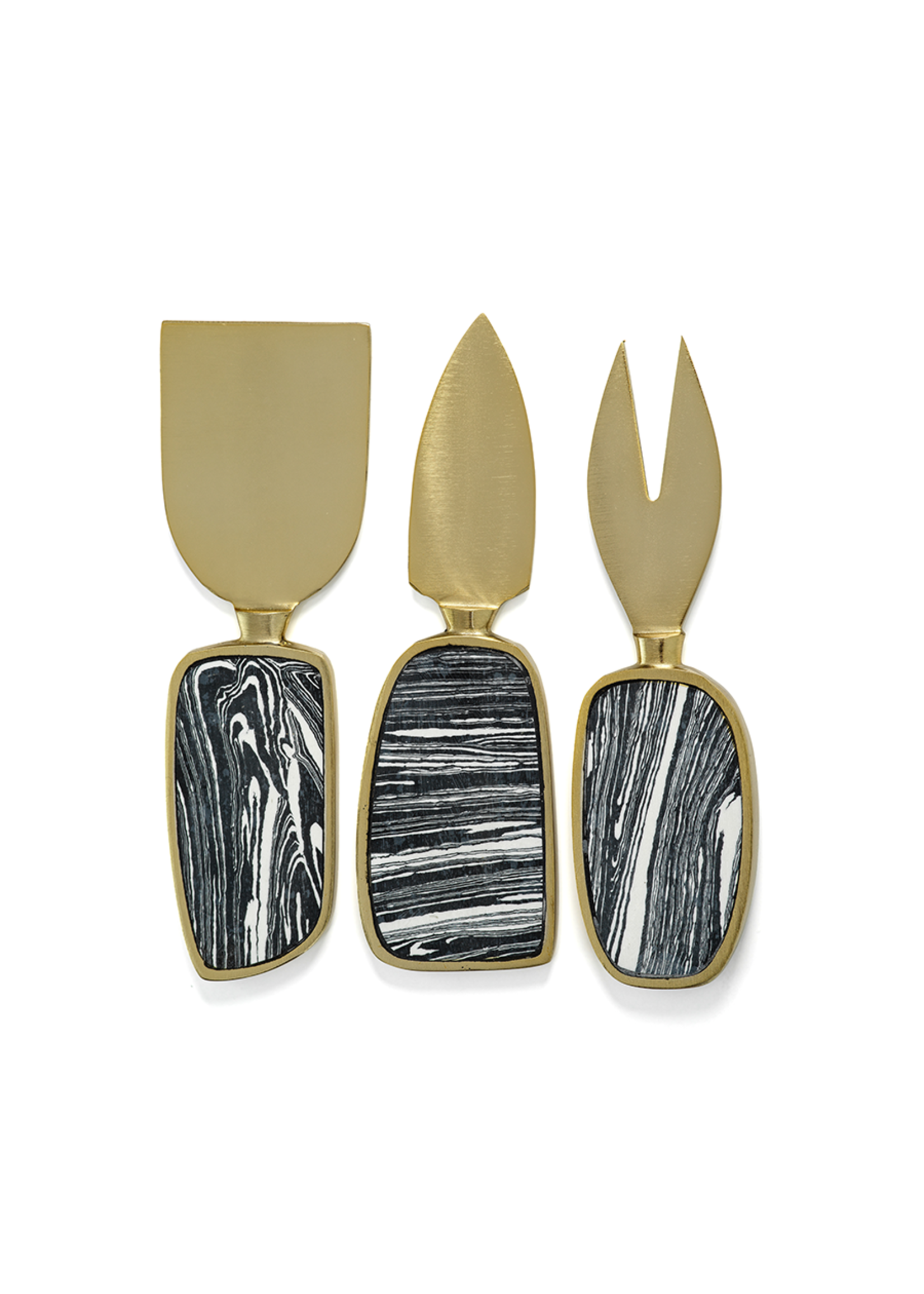 ZODAX AMALFI - BLACK, SET OF 3 CHEESE TOOL SET