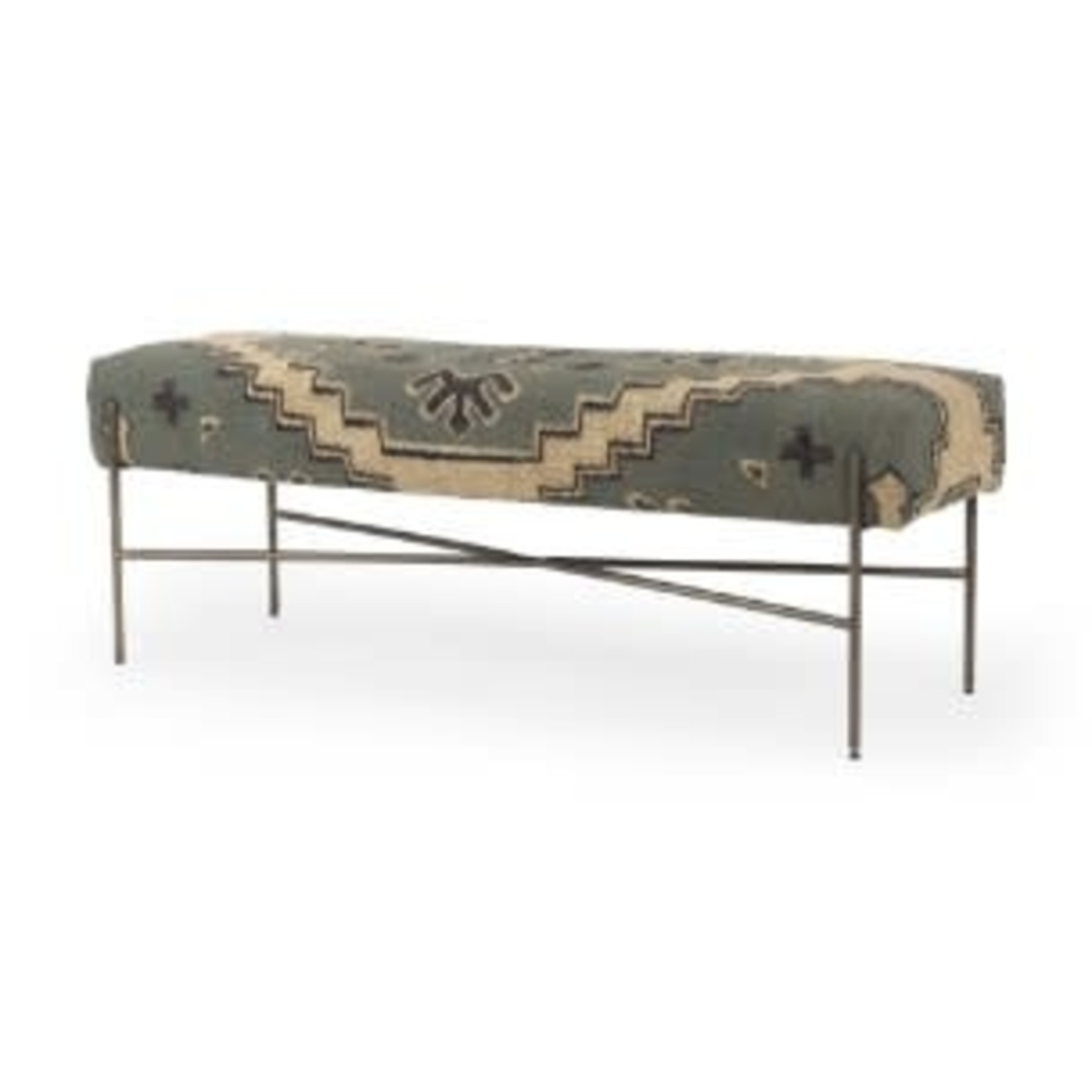 AVERY MULTI COLORED UPHOLSTERED ACCENT BENCH
