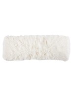 HIEND ACCENTS MANGOLIAN WHITE FAUX FUR PILLOW