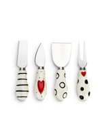 DEMDACO RED HEART CHEESE KNIVES - SET/4
