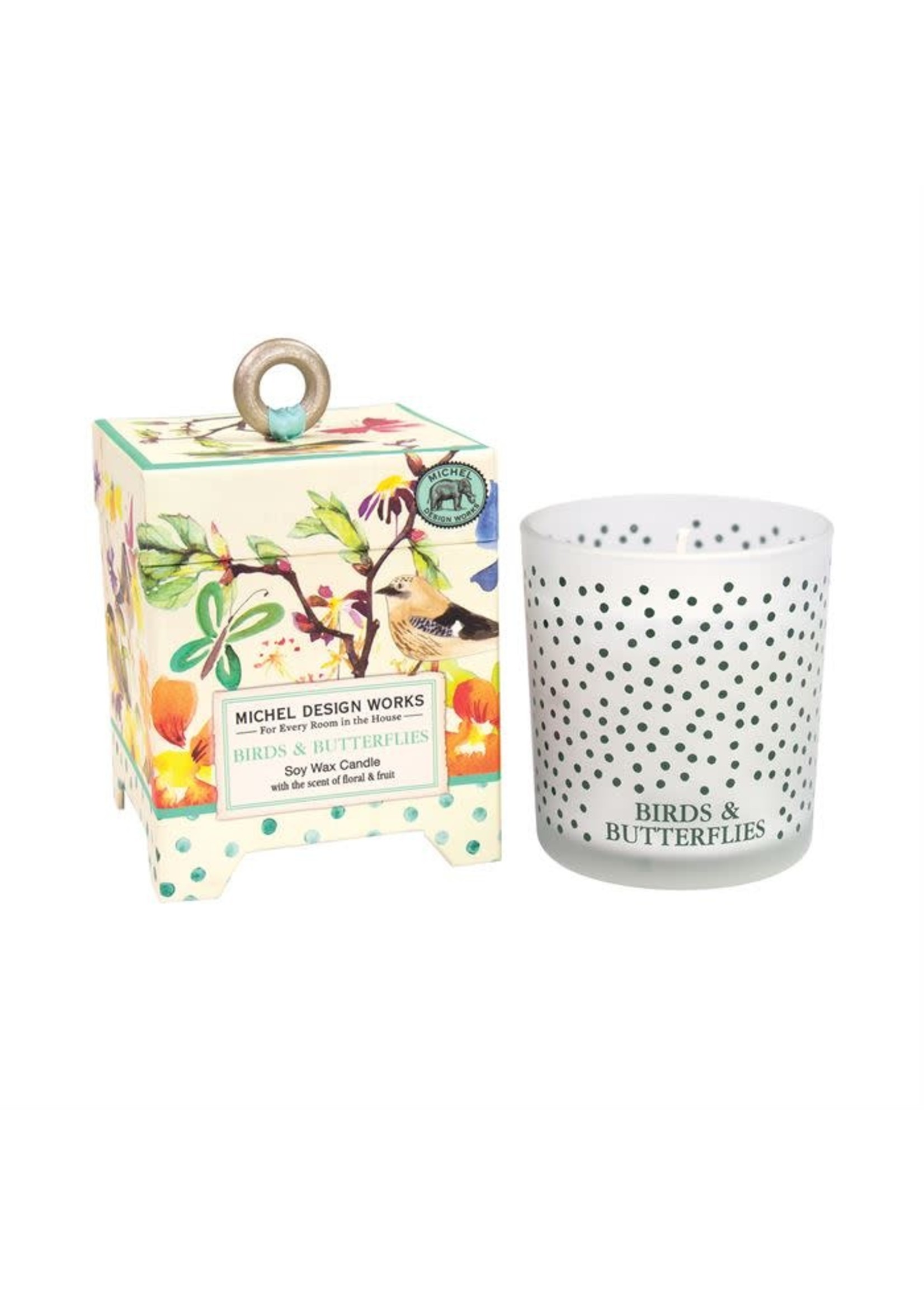 MICHELE DESIGN WORKS BIRDS & BUTTERFLIES SOY CANDLE