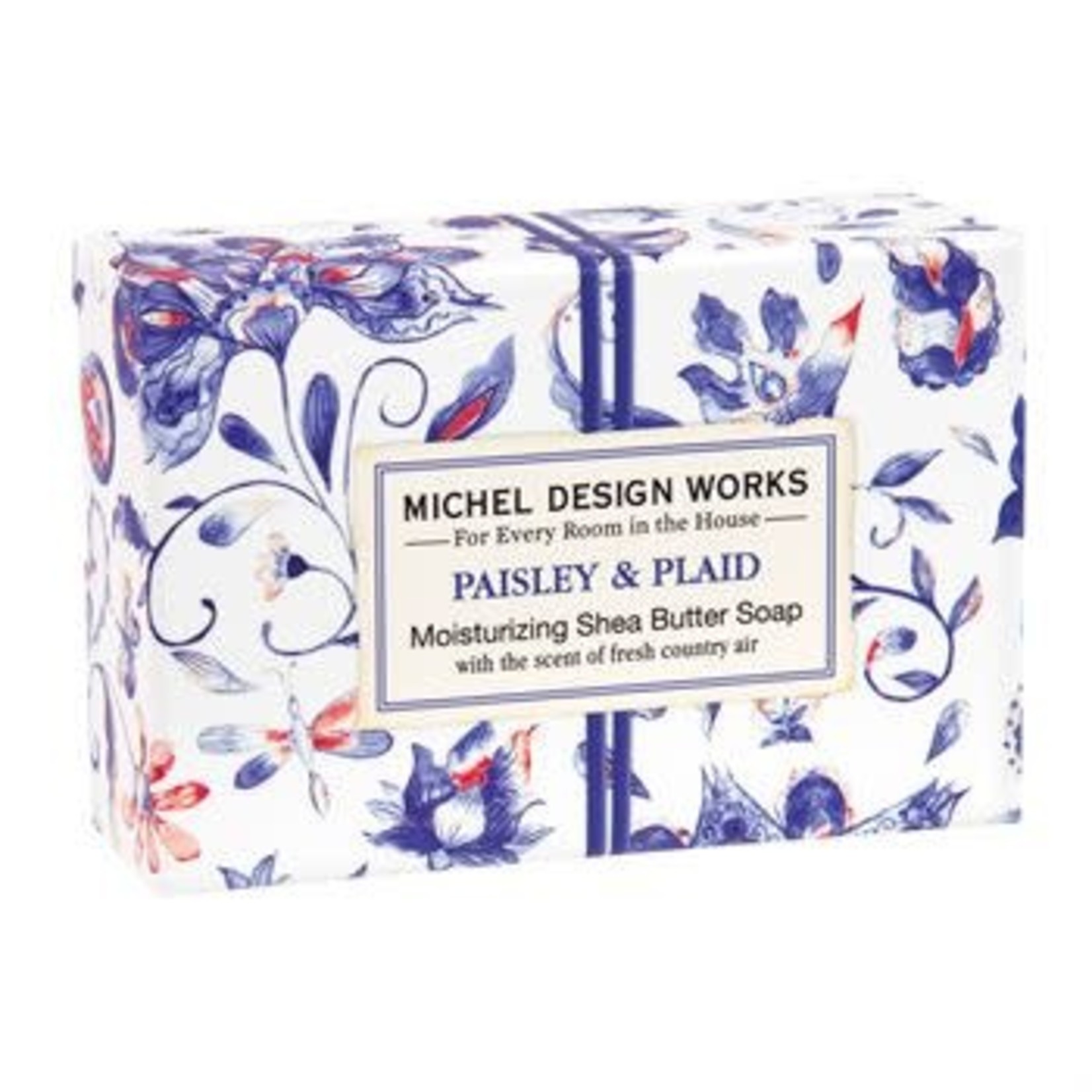 MICHELE DESIGN WORKS PAISLEY & PLAID 4.5OZ BOXED SOAP