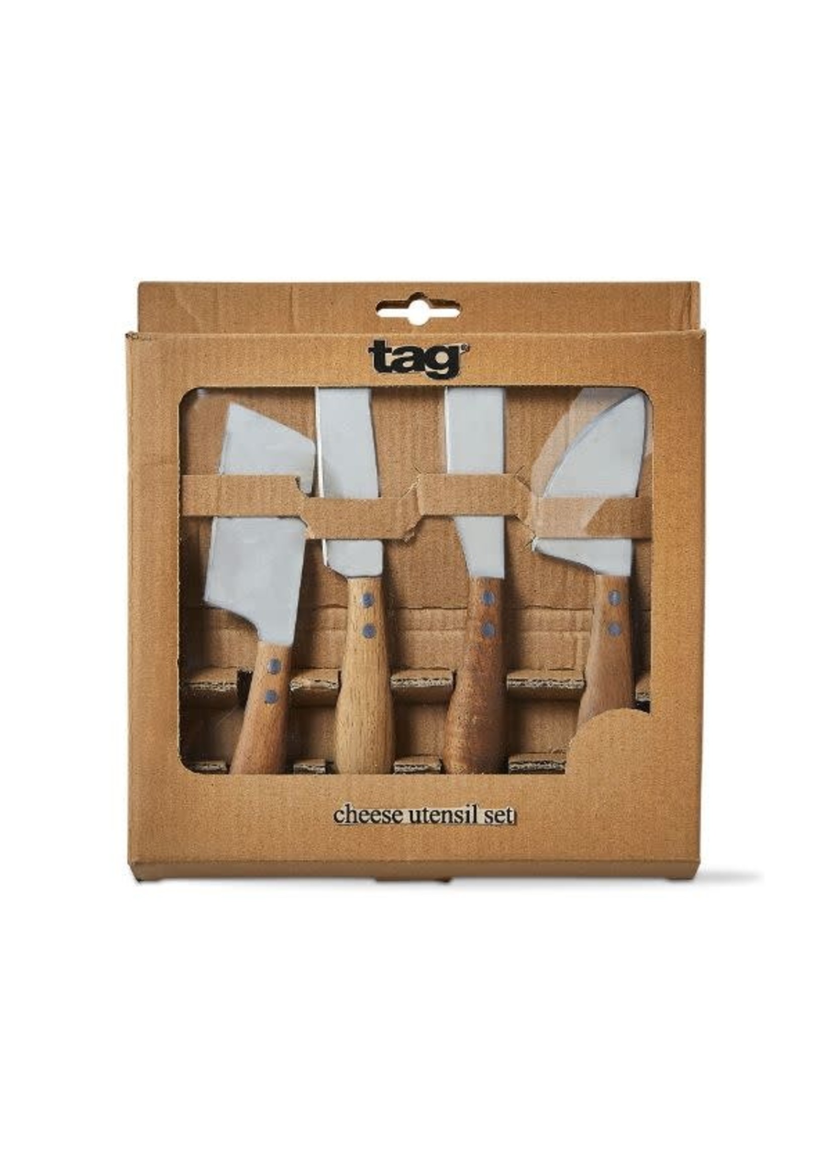 TAG CHEESE UTENSIL SET WOOD HANDLE