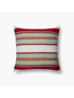 LOLOI 22 x 22 RED/MULTI PILLOW