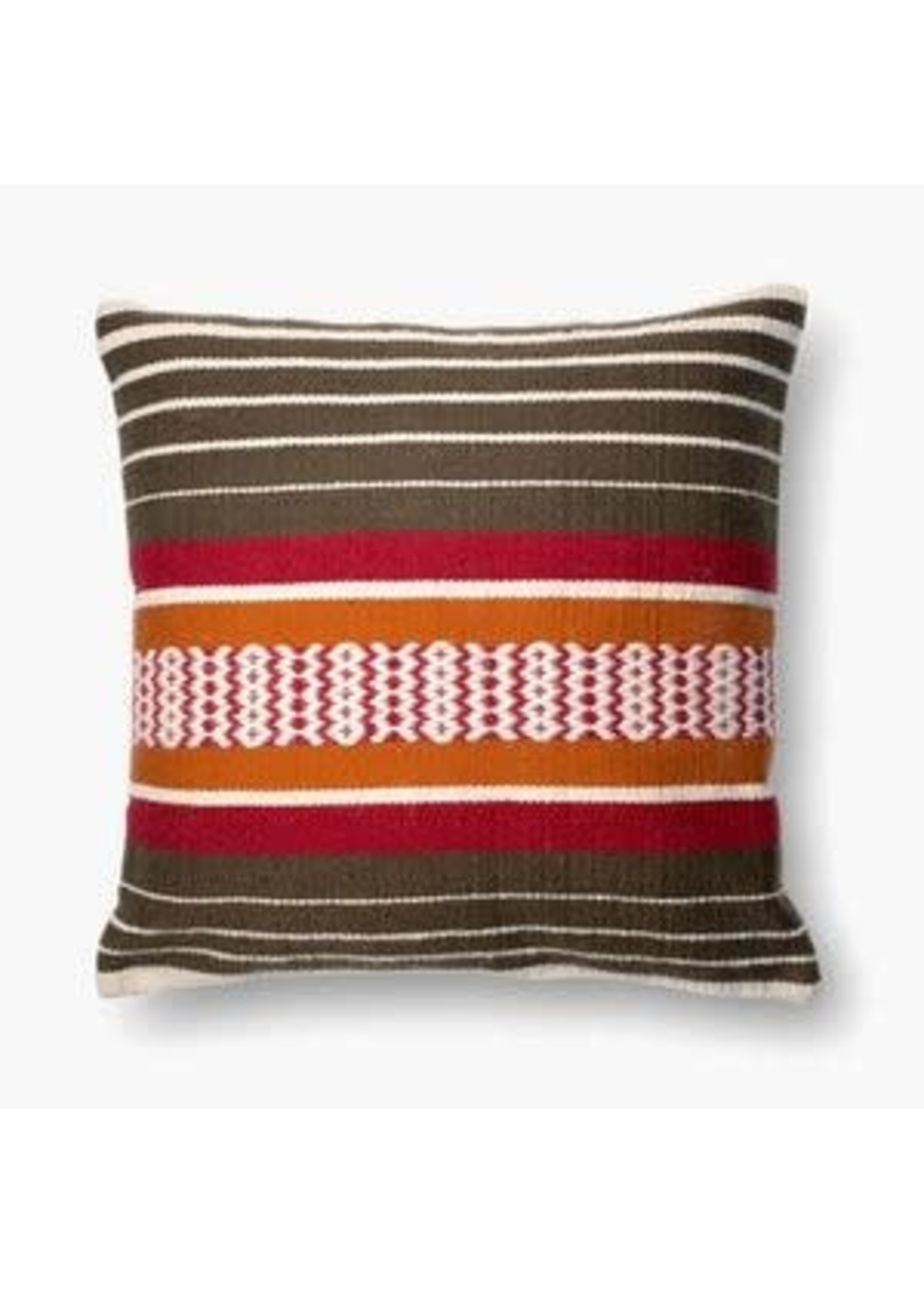 LOLOI 22 x 22 BROWN/MULTI PILLOW