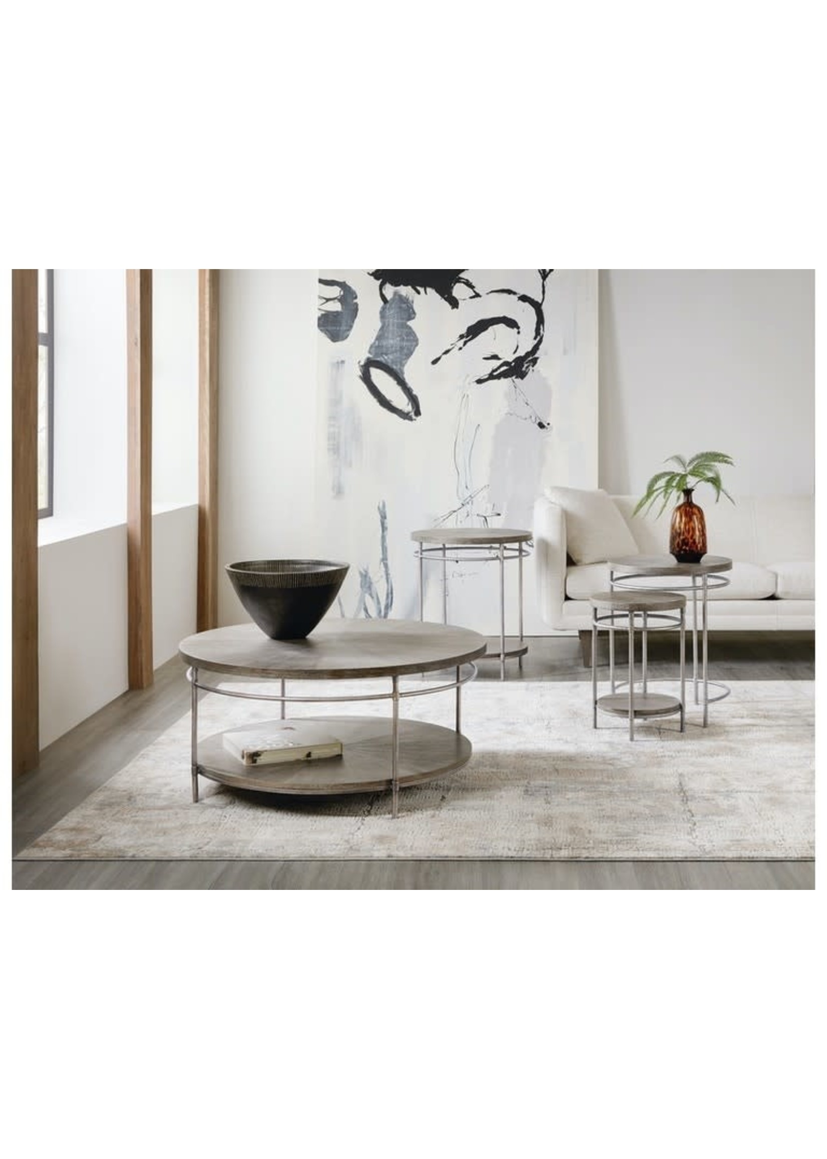 HOOKER FURNITURE ROUND NESTING TABLES