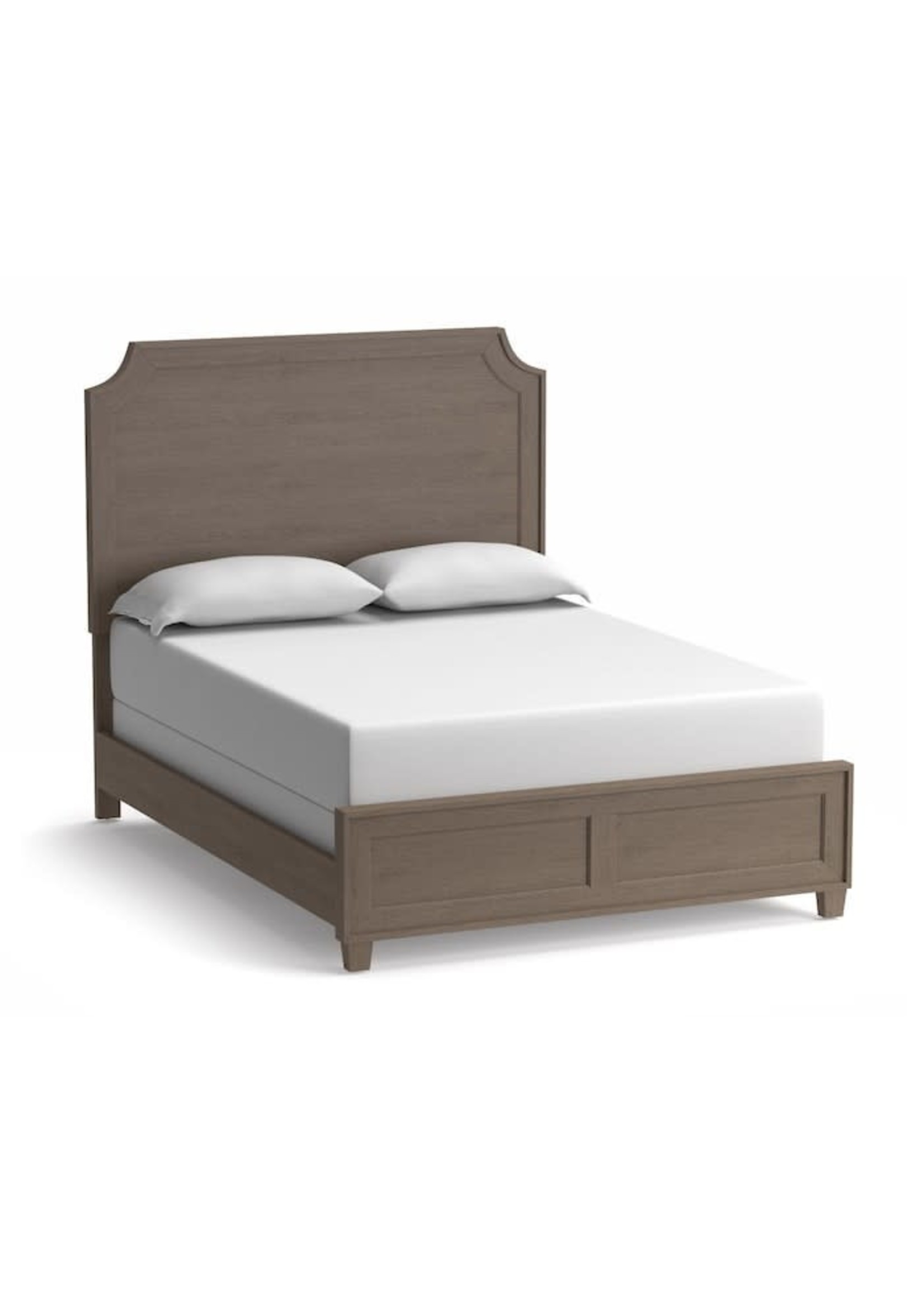 QUEEN, VENTURA SHELL WHITE COMPLETE PANEL BED
