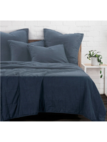 HIEND ACCENTS FULL/QUEEN STONEWASH COTTON CANVAS 3PC DENIM COVERLET