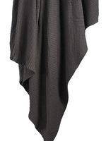 HIEND ACCENTS FULL/QUEEN SLATE COTTON KNIT BLANKET