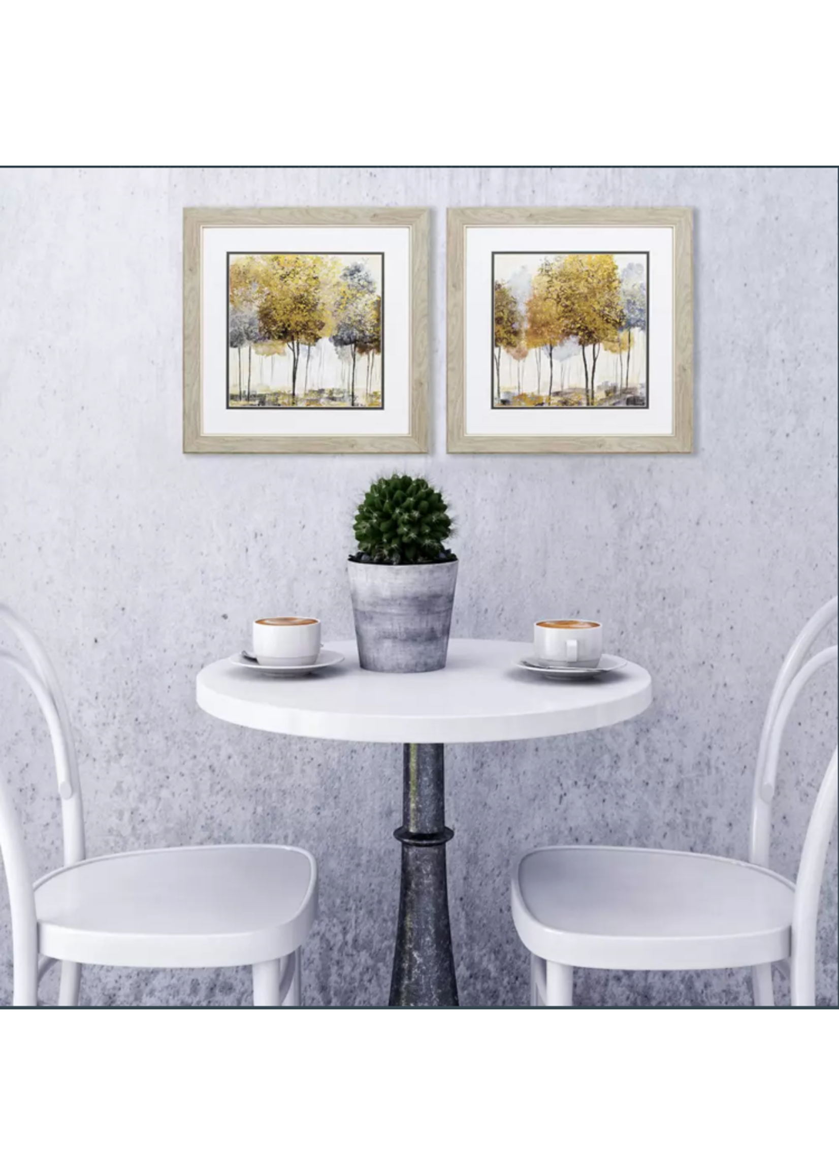 PROPAC IMAGES GOLDEN TREES MATTED PRINT S/2