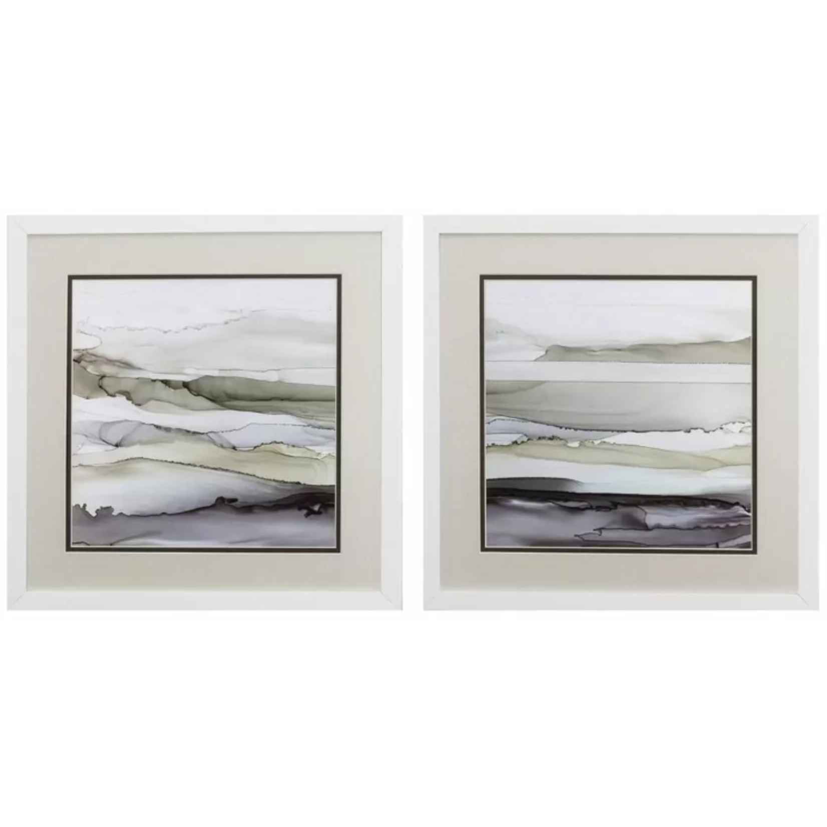 SHIFTING CURRENTS NEUTRAL ABSTRACT PRINTS S/2