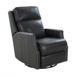 BARCALOUNGER ANISTON SHOREHAM GRAY SWIVEL GLIDER RECLINER W/ PWR HDRST