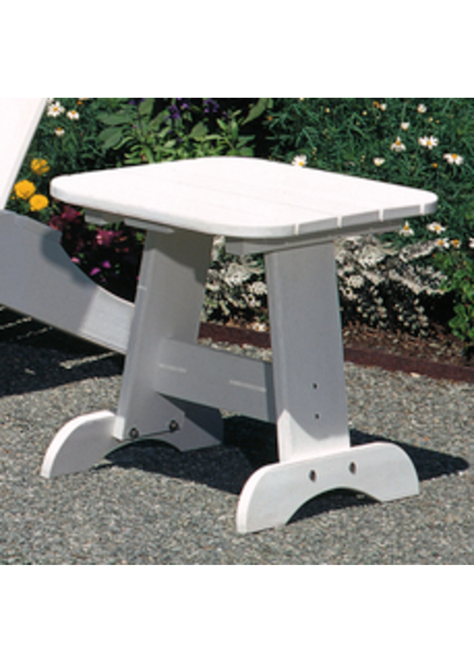 SEASIDE CASUAL WHITE ADIRONDACK END TABLE