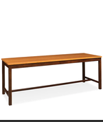 SIMPLY AMISH 32 X 48 TWO TONE BAMBOO TOP COMMUNITY TABLE