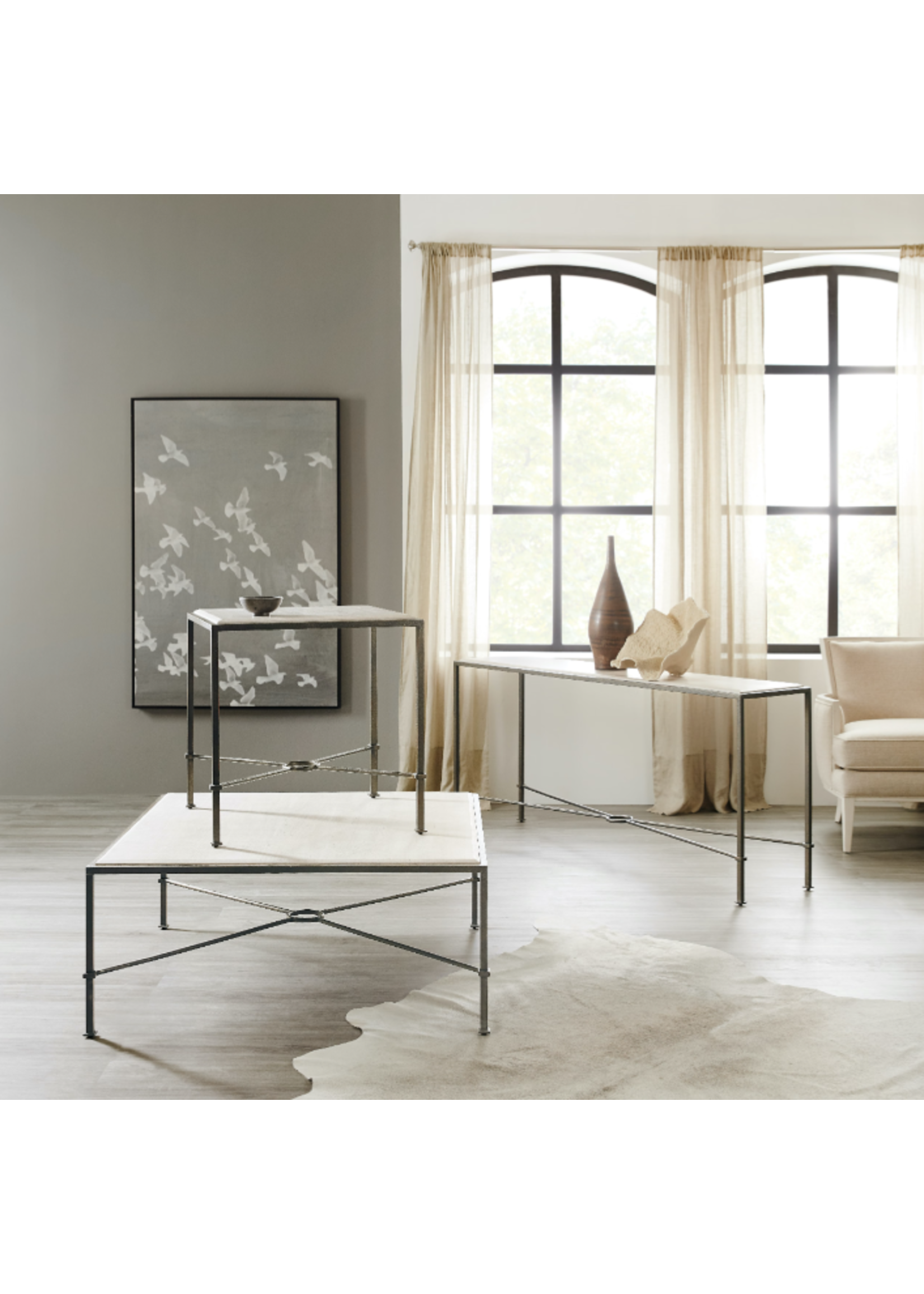 HOOKER FURNITURE SQUARE COCKTAIL TABLE