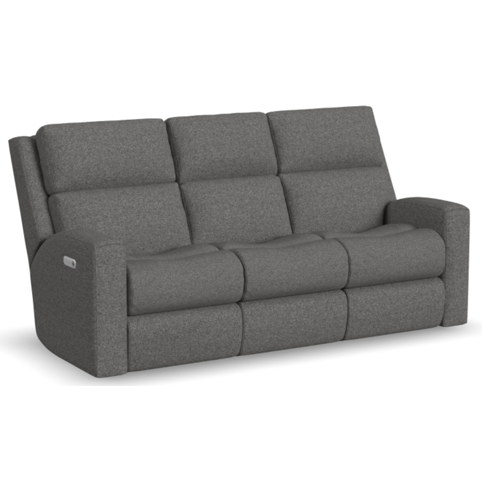 FLEXSTEEL SCORE SOFA W/ PWR HEADREST & LUMBAR