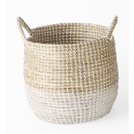MERCANA MADDIE SMALL TWO TONE SEAGRASS BASKET