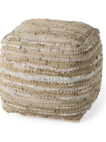 MERCANA AADHYA TAUPE/SILVER POUF