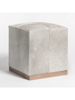 ALDER & TWEED FELIX SMALL LEATHER OTTOMAN