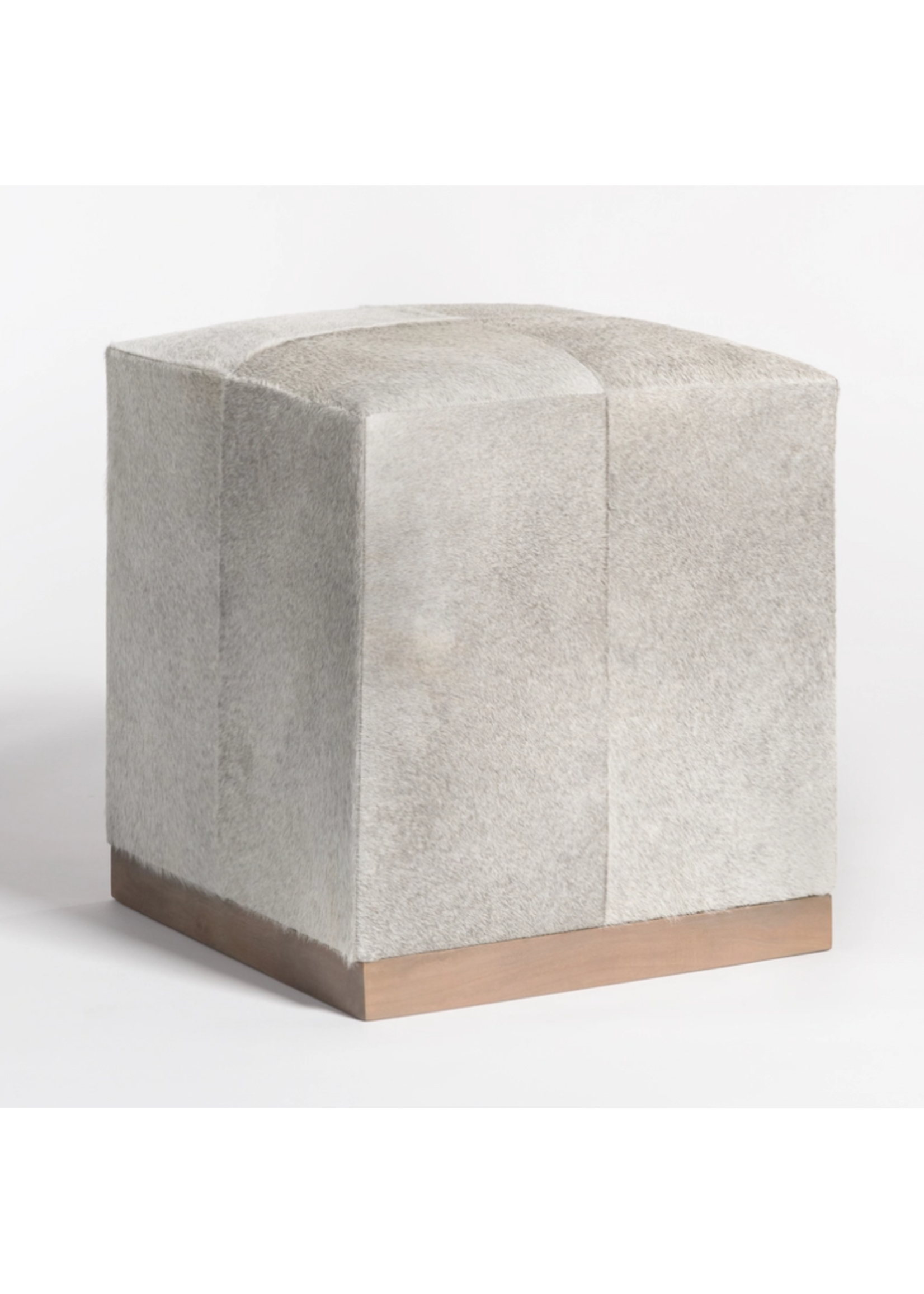 ALDER & TWEED FELIX SMALL LEATHER OTTOMAN